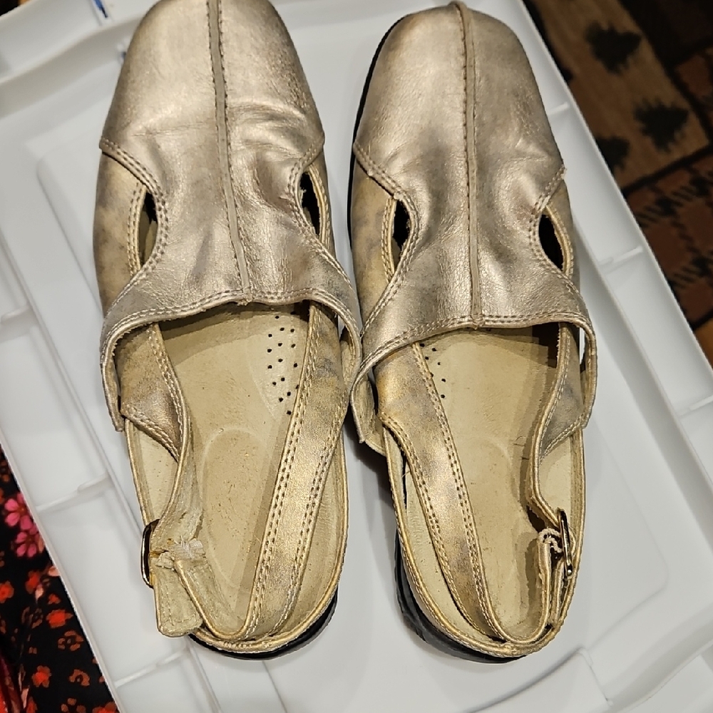 Easy Street Gold Women's Flats